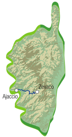 Itinéraire Ajaccio - Zevaco itineraire